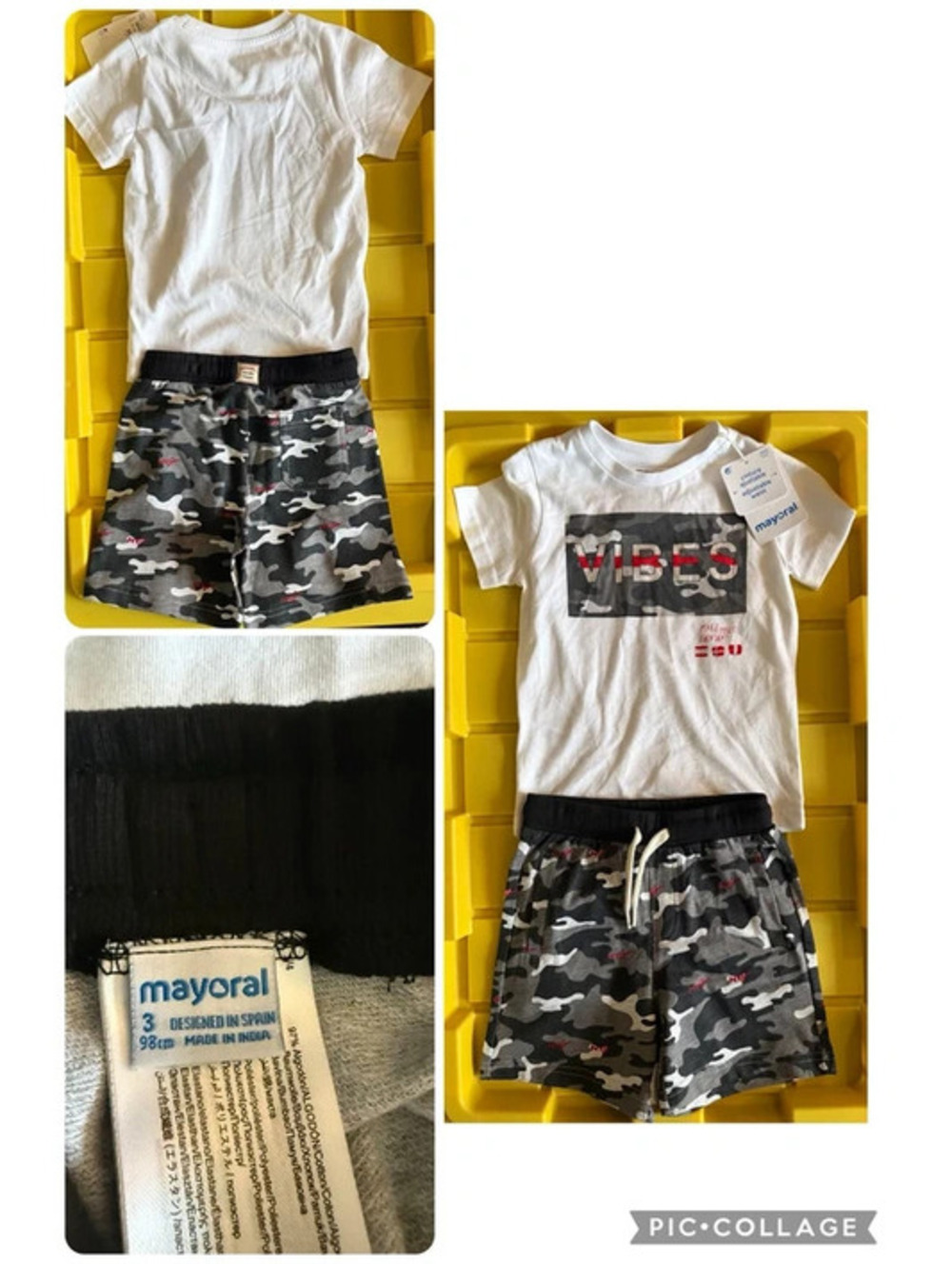 NWT Boys Mayoral Shorts Matching Set Camo